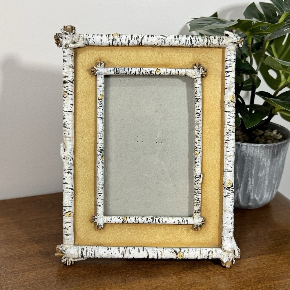 Birch Wood 5x7 Picture Frame Faux-Wood Rustic Photo